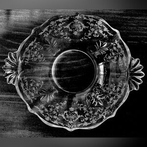 Fostoria Depression Glass Serving Bowl with Handles